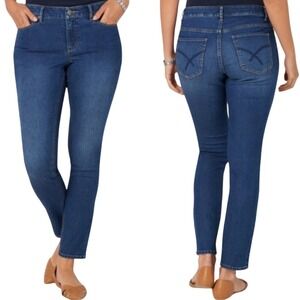 Christopher & Banks NEW Women's 8 Straight Fit Mid Rise Medium Wash Denim Jeans